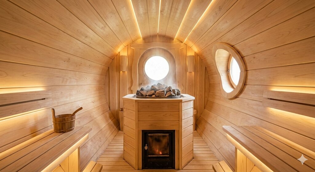 栃木県大田原市の障害者グループホーム 株式会社HOPE 職員専用バレルサウナ