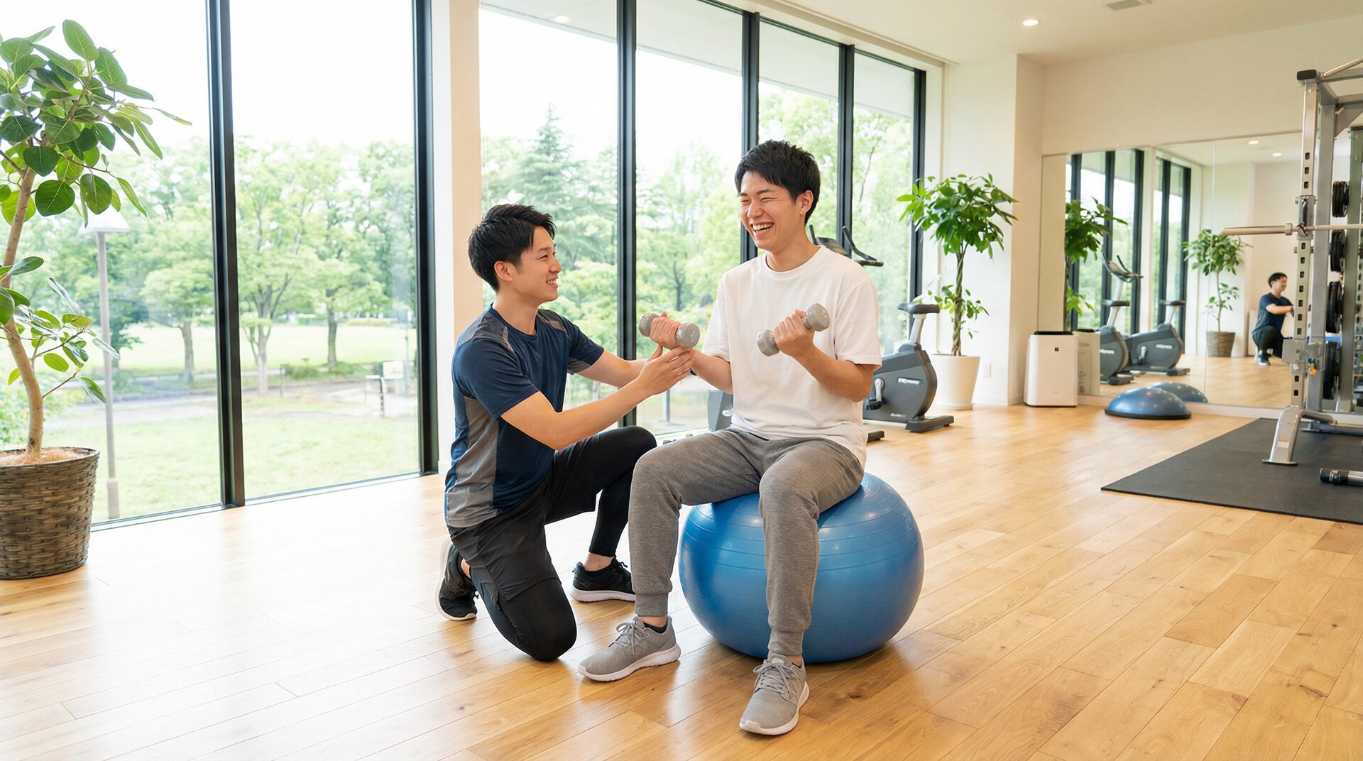 職員専用トレーニングルーム 福利厚生充実